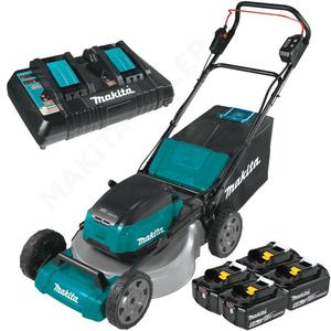 MAKITA DLM530PT4 akumulatorowa kosiarka 53,4cm 70L 2x18V LXT 18V 4x 5,0Ah BLDC XPT Li-Ion (2x18v=36V bezszczotkowa stalowy korpus) - 2869499525