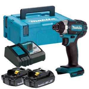 MAKITA DTD152RAJ akumulatorowa zakrtarka udarowa kluczyk udarowy 165Nm HEX 1/4" 18V Li-Ion LXT XPT +2x BL1820B 18V/2.0Ah + adowarka + walizka MAKPAC - 2869499600