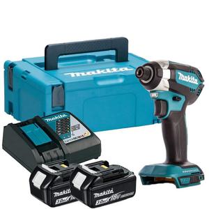 MAKITA DTD153RFJ bezszczotkowa akumulatorowa zakrtarka udarowa 170Nm 18V LXT BLDC XPT + 2x aku 3.0Ah + adowarka + walizka MAKPAC - 2869499605