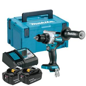 MAKITA DDF486RTJ akumulatorowa wiertarko-wkrtarka 130Nm LXT 18V Li-Ion BLDC XPT 2x 5.0Ah MAKPAC - 2869499609