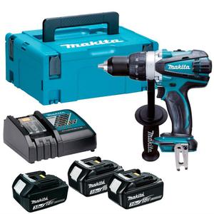 MAKITA DDF458RF3J akumulatorowa wiertarko-wkrtarka 91Nm LXT 18V Li-Ion 3x 3.0Ah walizka MAKPAC - 2869499617