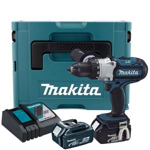 MAKITA DDF451RTJ akumulatorowa wiertarko-wkrtarka 80Nm 3 biegi LXT 18V Li-Ion 2x 5.0Ah walizka MAKPAC - 2872966373