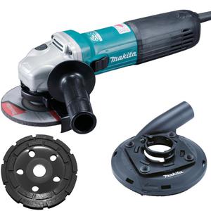 MAKITA GA5040C szlifierka ktowa 125mm 1400W regulacja obrotw SJS2 agodny rozruch + 122B42-7 osona do szlifowania z odsysaniem + ICTGB125 tarcza - 2869593371