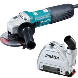 MAKITA GA5040C szlifierka ktowa 125mm 1400W regulacja obrotw SJS2 agodny rozruch + 196845-3 osona do cicia z odsysaniem - 2869593372