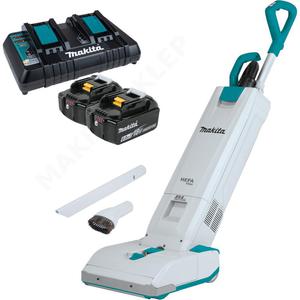 MAKITA DVC560PG2 akumulatorowy odkurzacz kolumnowy LXT 18V klasa L cichy 57db(A) 110mbar 85W 5L HEPA BLDC 2x 6,0Ah - 2869814092