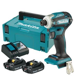 MAKITA DTD172RAJ akumulatorowa zakrtarka udarowa 180Nm 4 biegi HEX 1/4" LXT 18V BLDC XPT 2x 2.0Ah MAKPAC - 2870085250