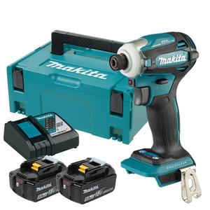 MAKITA DTD172RTJ akumulatorowa zakrtarka udarowa 180Nm 4 biegi HEX 1/4" LXT 18V BLDC XPT 2x 5.0Ah MAKPAC - 2870085252