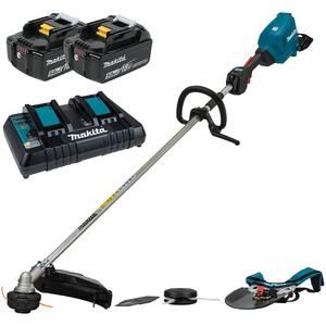 MAKITA DUR369LPT2 akumulatorowa podkaszarka 43cm 1,36KM 1000W LXT 18V 2X18V=36V Li-Ion BLDC XPT ADT AFT (kosa) + 2x aku 5,0Ah + adowarka - 2870085272