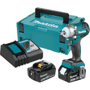 MAKITA DTW301RTJ akumulatorowy klucz udarowy 1/2" 330Nm / 580Nm LXT 18V + 2x aku 5.0Ah + adowarka + MAKPAC - 2870172575