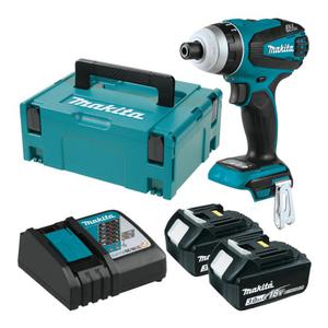 MAKITA DTP141RFJ akumulatorowa wiertarko-wkrtarka udarowa / zakrtarka 4 tryby pracy 150Nm 18V LXT Li-ion BLDC + 2x aku 3.0Ah + MAKPAC - 2870260856