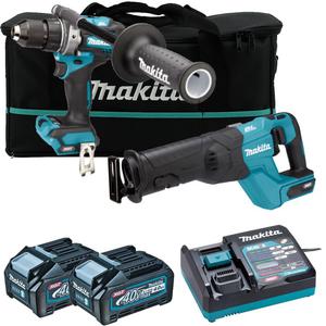 MAKITA DF001G wiertarko-wkrtarka 140Nm XGT 40V BLDC XPT AFT + JR001G pia posuwowa XGT 40V BLDC XPT + 2x aku 4.0Ah adowarka torba - 2871737044