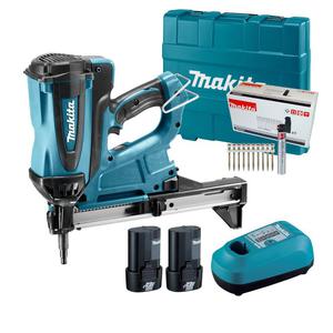 MAKITA GN420CLSE akumulatorowa gwodziarka gazowa do betonu LXT 7.2V 1.0Ah + 196292-8 gaz i gwodzie do betonu 2,6x30mm STANDARD 1000szt. - 2872266508