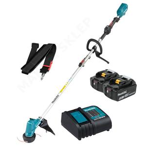 MAKITA DUR191LRG2X3 akumulatorowa podkaszarka 30cm skadana LXT 18V 2x 6,0Ah Li-Ion BLDC XPT ADT (kosa) - 2872816773