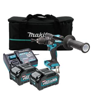 MAKITA HP001G akumulatorowa wiertarko-wkrtarka udarowa 140Nm XGT 40V Max BLDC XPT AFT 2x aku. 4.0Ah torba - 2873832504