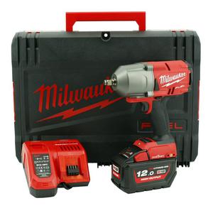 MILWAUKEE M18ONEFHIWF12-121X akumulatorowy wysokoobrotowy klucz udarowy 1356Nm uchwyt kwadratowy 1/2" 18V 12,0Ah 4 biegi ONE-KEY Li-Ion FUEL - 2875576839