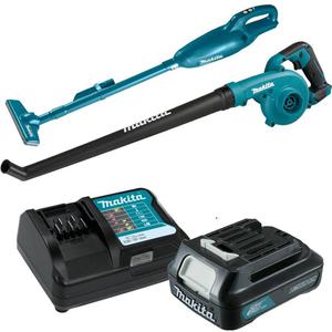 MAKITA UB101D + CL108FDZ akumulatorowa dmuchawa CXT 10.8V - 12V Max Li-Ion 201 km/h + odkurzacz samochodowy 1x aku 1,5Ah / 12V - 2877933480