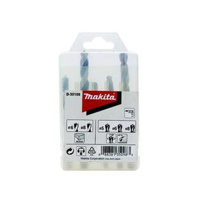 MAKITA D-30106 Zestaw wierte mieszany z uchwytem 1/4 HEX do drewna i metalu 5szt. - 2877933500