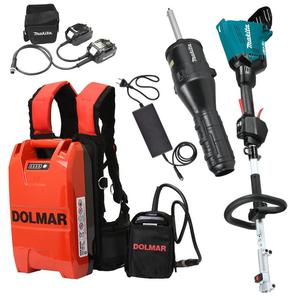 DOLMAR AD3612 plecak zasilajcy 36V 12Ah 432Wh + adapter LXT 36V + MAKITA 197718-3 adapter 2x18V = 36V + DUX60Z MULTISYSTEM ogrodowy + MAKITA UB402MP - 2877933503