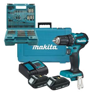 MAKITA DDF483Z akumulatorowa wiertarko-wkrtarka 23 / 40 Nm 18V Li-Ion LXT BLDC 2x aku. 1.5Ah + E-11689 Zestaw akcesoriw i narzdzi rcznych 256 el. - 2878747851