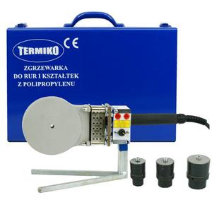 TERMIKO TZP3 Zgrzewarka okrga 1800W + 3 kamienie w walizce metalowej (elektrody grzewcze) fi 50, 63, 75mm (zgrzewarka do rur i ksztatek z PP i PE , - 2878593315