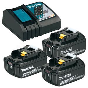 MAKITA DC18RC + 3 x BL1830 zestaw zasilajcy + 3 akumulatory 3.0Ah 18V PROMOCJA! TYLKO 100SZT.! - 2832329822