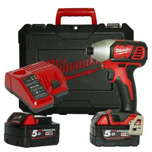 MILWAUKEE M18BID-502C Zakrtarka udarowa 130 / 180Nm Dwubiegowa HEX 1/4" 18V 5,0Ah Li-Ion (4933443570 kluczyk udarowy klucz) - 2832329868