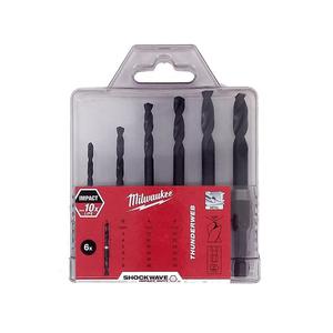 MILWAUKEE 4932352454 wierta shockwave do metalu zestaw HSS-G od fi 3 do fi 8 (6szt.) IMPACT DUTY...