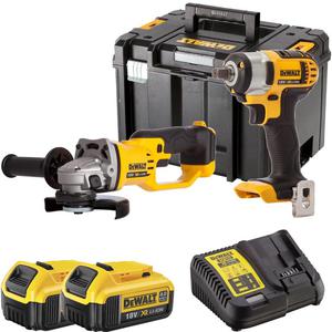 DEWALT DCG412 akumulatorowa szlifierka ktowa 125mm XR + DCF880 akumulatorowy klucz udarowy...