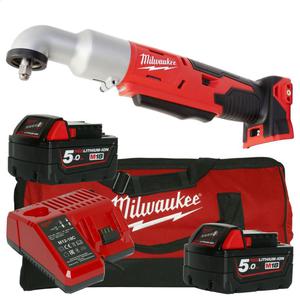 MILWAUKEE M18BRAIW-502B Kompaktowy Ktowy Klucz Udarowy Akumulatorowy 76Nm / 40Nm 18V 5,0Ah Li-Ion uchwyt kwadratowy 3/8" (4933447899 ktowy kluczyk) - 2832331340