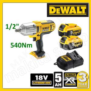 DeWALT DCF889P2 Klucz udarowy, zakrtarka XR Li-Ion 18V z wysokim momentem obrotowym 540Nm (2 akumulatory 18V/5.0Ah DCB184 adowarka DCB105) - 2832331545