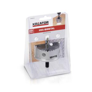 KREATOR KRT100115 Otwornica bimetalowa z uchwytem i wiertem prowadzcym 68mm koronka wiertarska, koronka bimetalowa - 2840823867