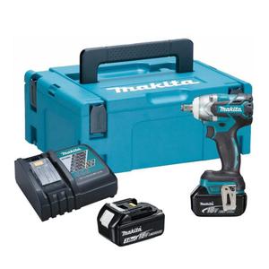 MAKITA DTW285RFJ akumulatorowy kluczyk udarowy 280Nm / 400Nm 1/2" 18V Li-Ion LXT XPT BLDC + 2x akumulator BL1830 18V/3,0Ah + adowarka DC18RC + walizk - 2851010248