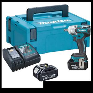 MAKITA DTW285RTJ akumulatorowy kluczyk udarowy 280Nm / 400Nm 1/2" 18V Li-Ion LXT XPT BLDC + 2x akumulator BL1850 18V/5,0Ah + adowarka DC18RC + walizk - 2851010249