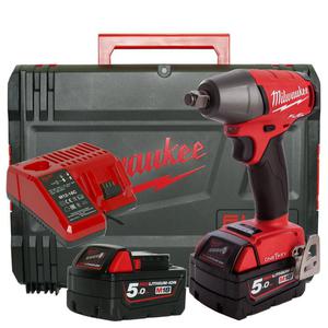 MILWAUKEE M18ONEIWF12-502X Klucz Udarowy 1/2" 300Nm ONE-KEY FUEL z piercieniem zabezpieczajcym 18V 5,0Ah Li-Ion (4933451374) - 2861465745