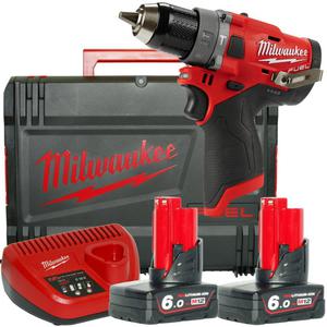 MILWAUKEE M12FPD-602X Subkompaktowa Wiertarko-wkrtarka Udarowa Li-Ion FUEL 12V 6.0Ah 44Nm 2-biegi (4933459806) - 2861466001