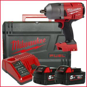 MILWAUKEE M18FHIWP12-502X Wysokoobrotowy Klucz Udarowy 1017Nm 4 biegi 18V 5.0Ah Li-Ion uchwyt kwadratowy 1/2" FUEL bezszczotkowy (Zrywalny 1491Nm) - 2861466015