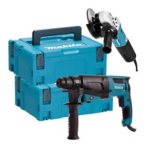 Zestaw MAKITA 9565HRJ + HR2630J Szlifierka ktowa 125mm 1100W M14 SJS / Motkowiertarka udarowa 800W SDS-Plus 2.4J MAKPAC - 2861466033