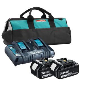 MAKITA DC18RD + 2xBL1830 dwuportowa szybka adowarka 7.2V - 18V Li-Ion/Ni-Mh + 2x akumulator 18V 3.0Ah - 2861466345