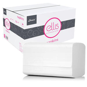 Ellis Napkins serwetka do podajnika dyspenserowe Biaa 2W, Celuloza 9000 sztuk - 2874204864