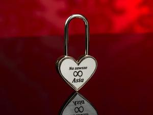 Grawerowana kdka serce na Walentynki + kluczyk - 0245 - 2843314511
