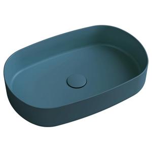 Isvea INFINITY OVAL umywalka ceramiczna nablatowa 55x36 cm Petrol 10NF65055-2P - 2870605315