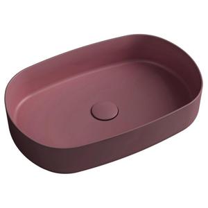 Isvea INFINITY OVAL umywalka ceramiczna nablatowa 55x36 Maroon Red 10NF65055-2R - 2870605316