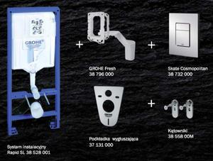 Zestaw podtynkowy WC Grohe Rapid SL 5 w 1 Cosmopolitan 38827000 - 2850258193