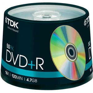 PÃÂyta DVD TDK DVD+R 4.7 GB 16x 120 min. 50 szt