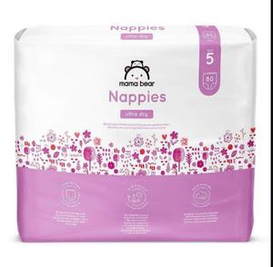 nappies Mama BEAR 5+ 2X74 SZT PIELUCHA 11-17 kg - 2862441990