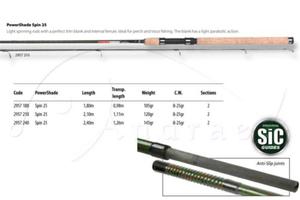 SPRO wglowy super lekki 105g POWER SHADE SPIN 1,80m 8-25g light parabolic ! - 2832523451