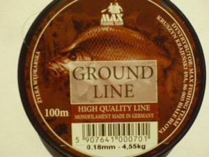 yka GROUND LINE spawik, grunt, spryna, koszyczek 0,18mm 4,55kg 100m made in Germany ! - 2852650337