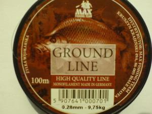 yka GROUND LINE spawik, grunt, spryna, koszyczek 0,28mm 9,75kg 100m made in Germany ! - 2852650341