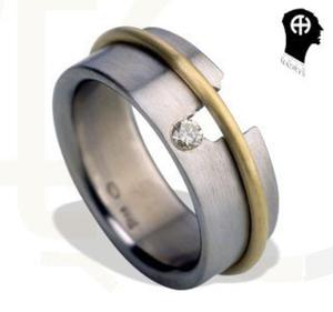 Piercie z tytanu HADRY "Sabota" 0,03 ct H/Si - 2824315137