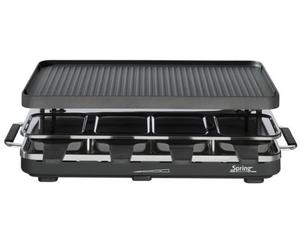 grill Raclette 8 z aluminiow pyt, kolor czarny - SPRING - Czarny - 2832080464